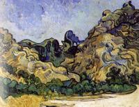 Gogh, Vincent van - Mountains with Dark Hut